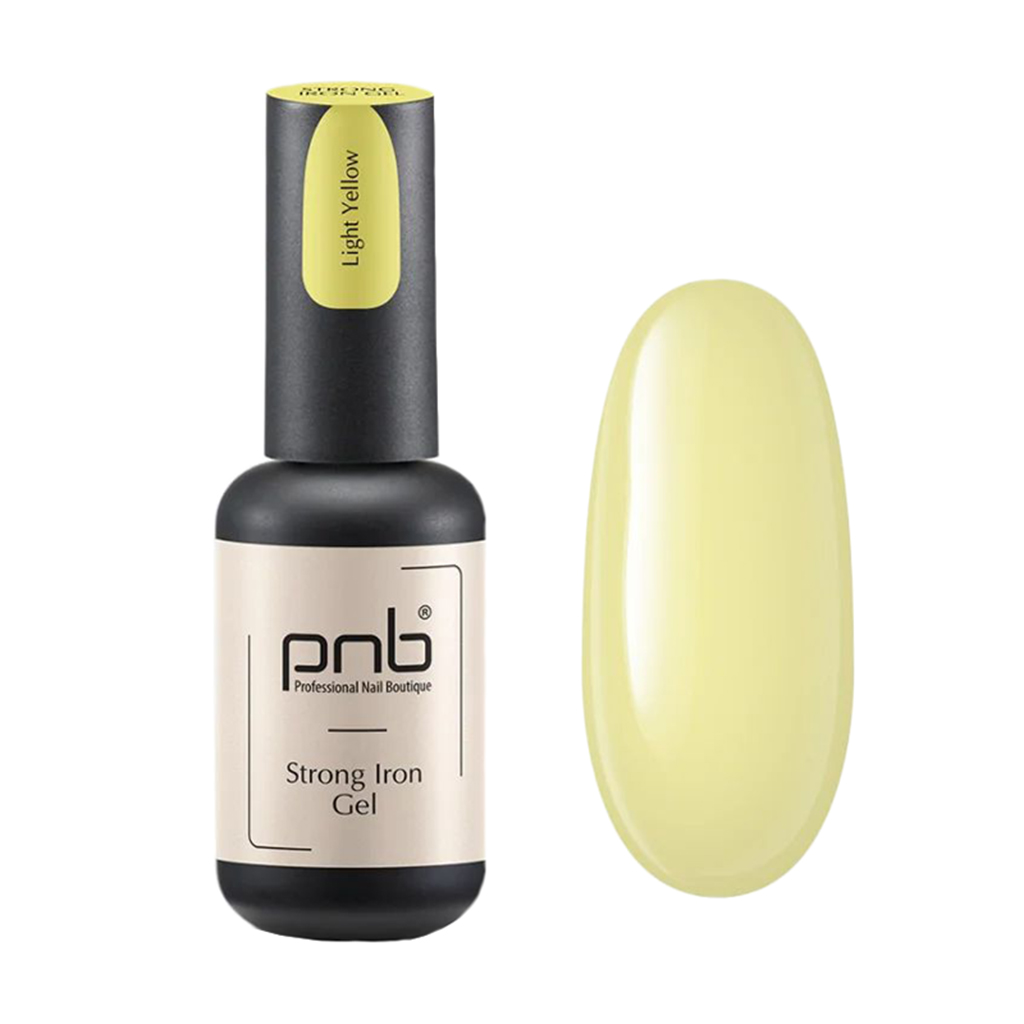 Гель-архітектор для нігтів PNB UV/LED Strong Iron Gel, Light Yellow, 8 мл